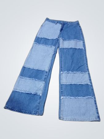 Patchwork Blue Jeans