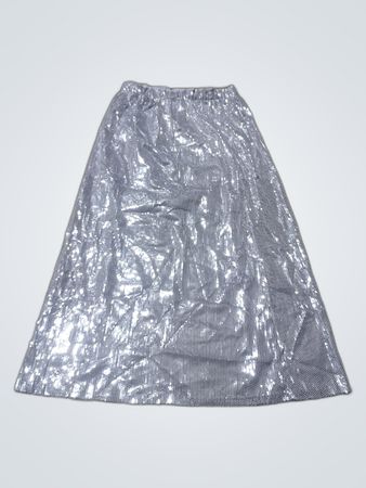 Serra Silver Sequin Skirt