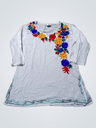 Women's Embroidered White Blouse
