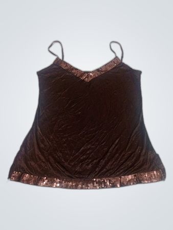 Brown Velvet Tank Top