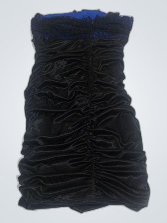 B.SMART Blue and Black Dress