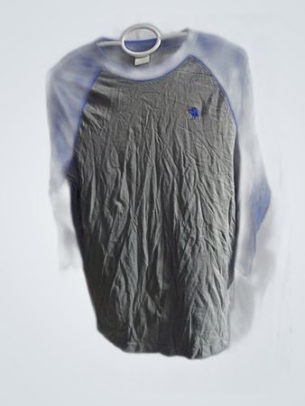 Abercrombie & Fitch Gray and Blue Long Sleeve Shirt