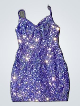 Sequined Purple Dress