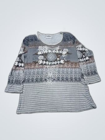 Paris Hilton Floral Print Long Sleeve Blouse
