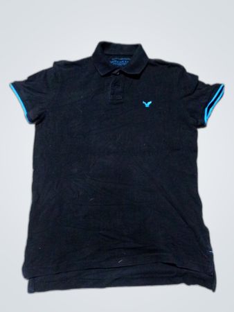 American Eagle Black Polo Shirt