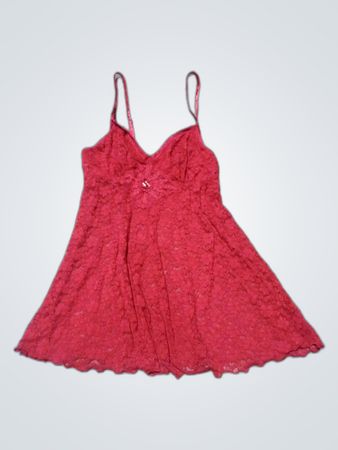 Sentiments Red Lace Slip Dress
