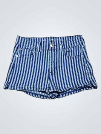 American Eagle Striped Denim Shorts