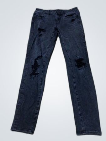American Eagle Distressed Black Skinny Jeans