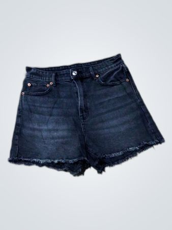 American Eagle Black High-Waisted Denim Shorts