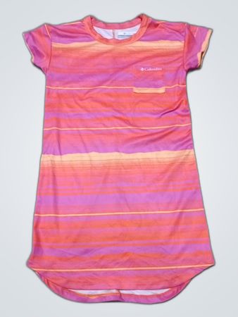 Columbia Striped Short-Sleeve Mini Dress