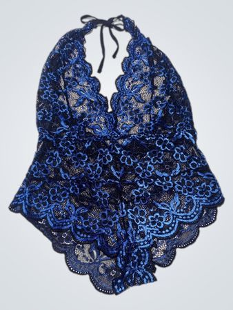 Blue Lace Bodysuit