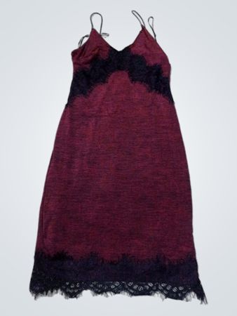 Red and Black Lace Dress