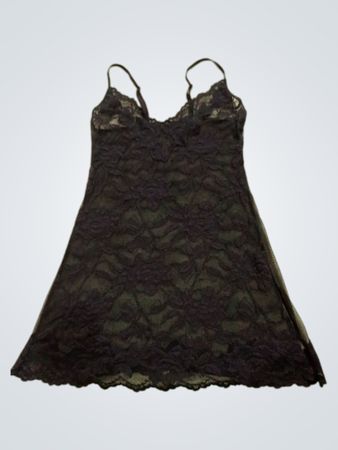 Unbranded Black Lace Slip Dress