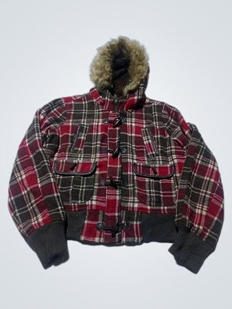 Aeropostale Plaid Hooded Jacket