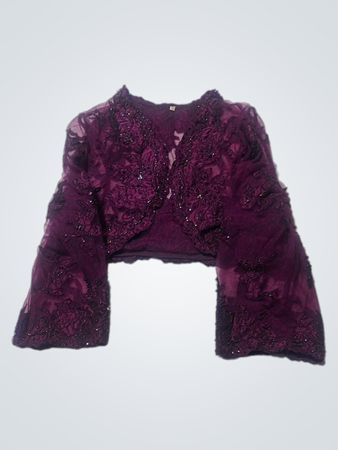 Wedding Gown Preservation Co. Purple Lace Jacket