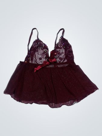 Wine Colored Babydoll