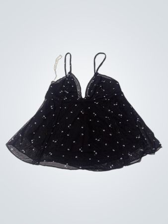 Black Camisole with White Dots