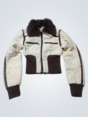 Do & Be Quilted Jacket with Fur Collar