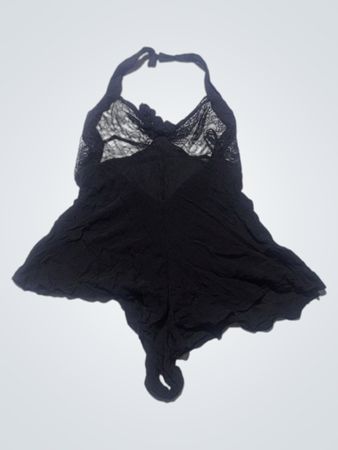 Victoria's Secret Black Lace Bodysuit