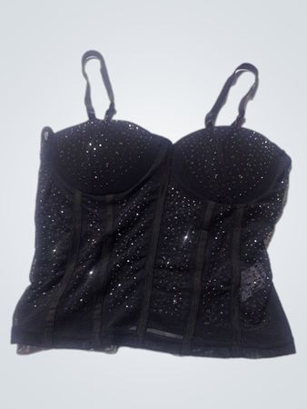 EVER B Black Corset Top