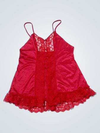 Red Lace Trim Camisole