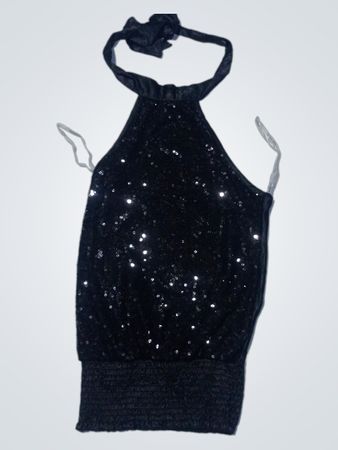 Love Culture Black Sequin Top