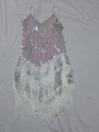 Sequin Fringe Crop Top