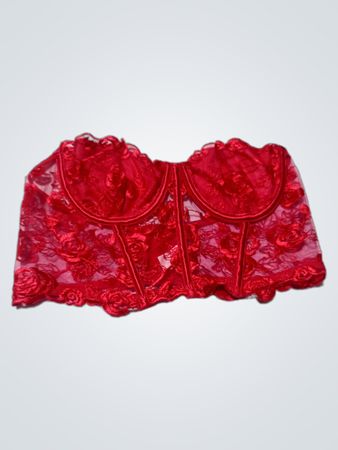 Red Lace Bustier