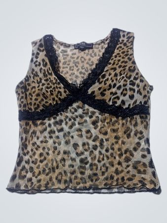Vibe Sportswear Leopard Print Tank Top