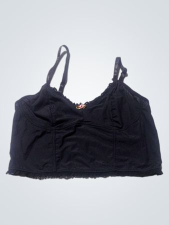Unbranded Black Lace Trim Cami Top
