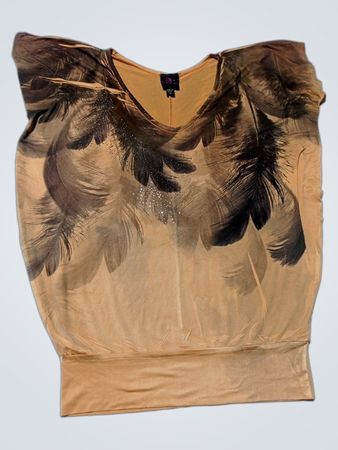 Bebe Feathered Top
