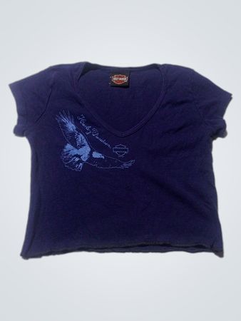 Harley-Davidson Navy Blue Graphic V-Neck T-Shirt