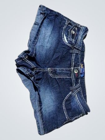 Angekks Low-Rise Denim Shorts