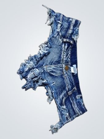 Ripped Denim Shorts