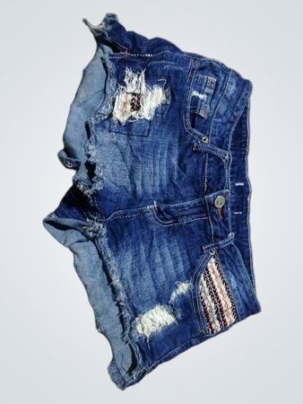 Distressed Denim Shorts