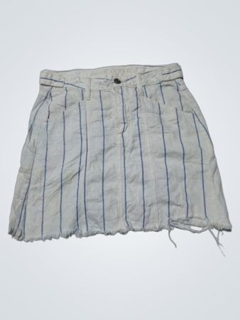 American Eagle Striped Denim Mini Skirt