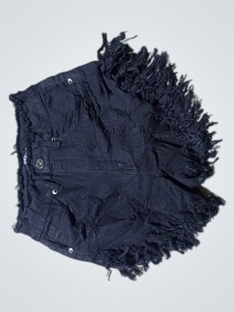 Redfox Fringed Black Skirt