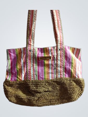 Mountain Lake Striped Tote Bag