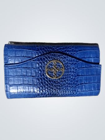 Blue Crocodile Leather Wallet