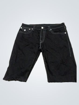 True Religion Black Denim Shorts