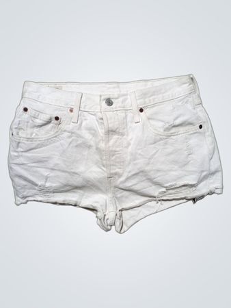 Levi's White Denim Shorts