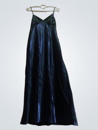 Secret Treasures Navy Blue Satin Nightgown