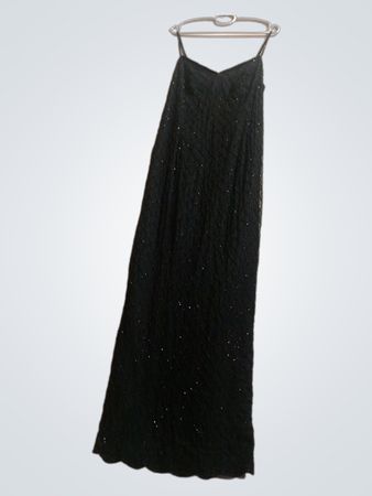 Stenay Black Beaded Spaghetti Strap Maxi Dress