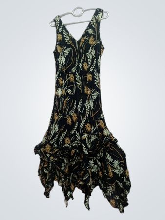 Bella Blue Floral Print Midi Dress