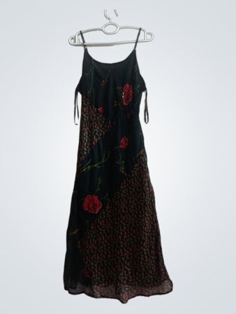 Mlle Gabrielle Black Floral Maxi Dress