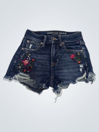 American Eagle Outfitters bestickte Jeansshorts