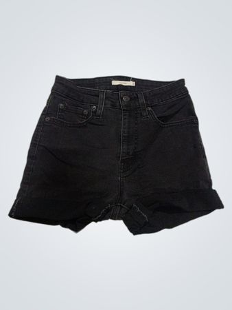 Levi's 726 Flare Schwarze Denim-Shorts