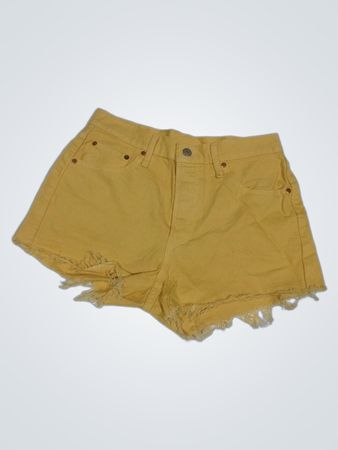 Levi's Gelbe Denim-Cut-Off-Shorts