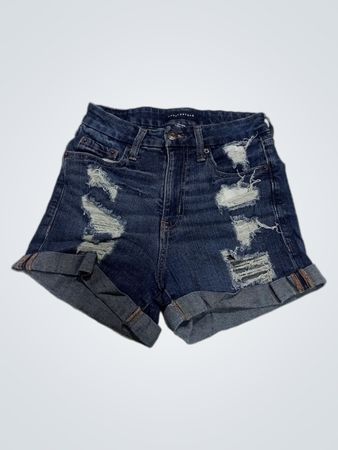 Aeropostale Denim Ripped High Rise Shorts