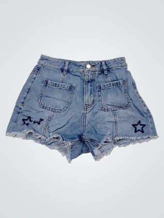 Y:2 COLLECTION Denim-Shorts mit Sternenverzierungen